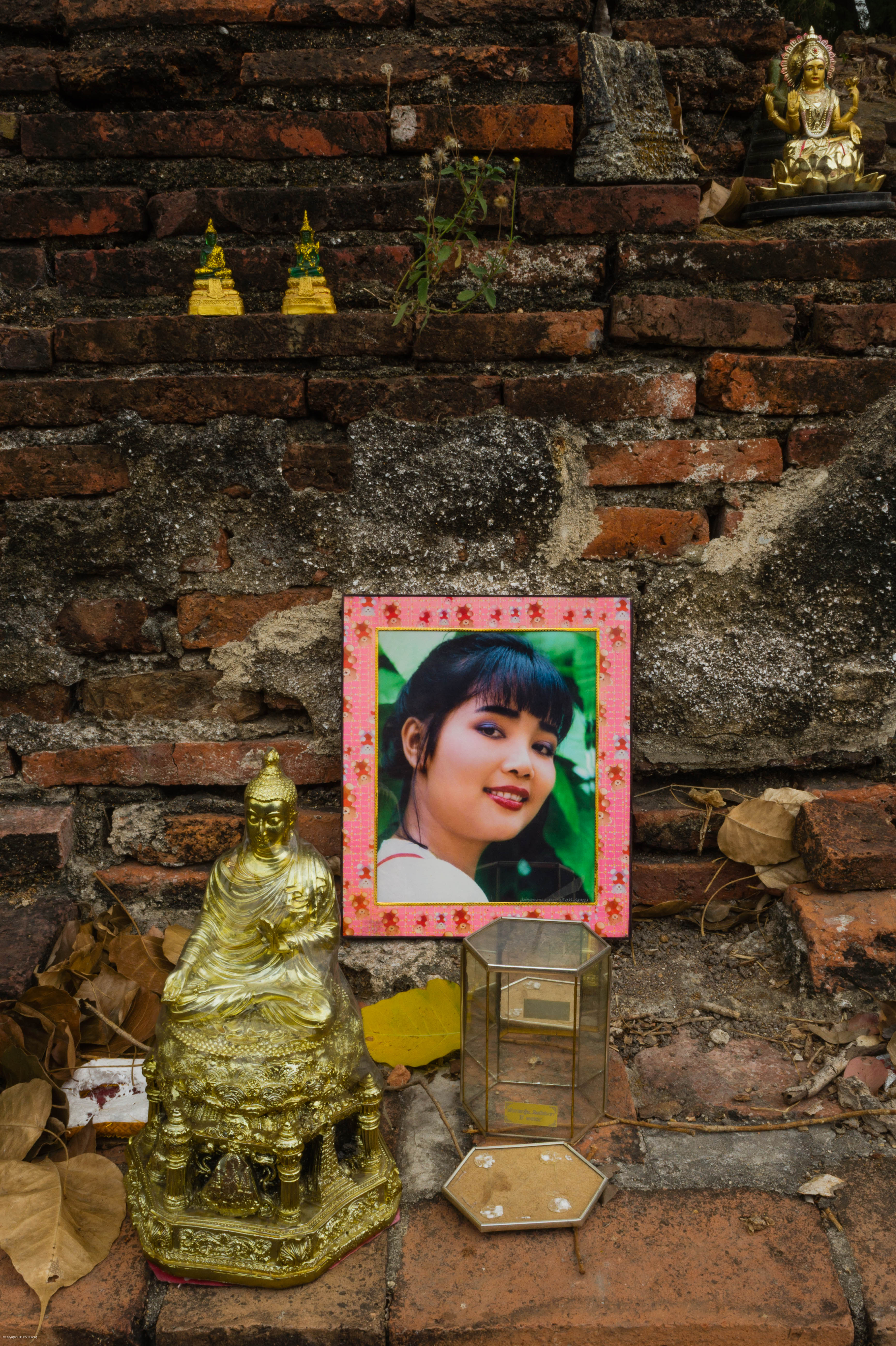 A photograph left at a wat.